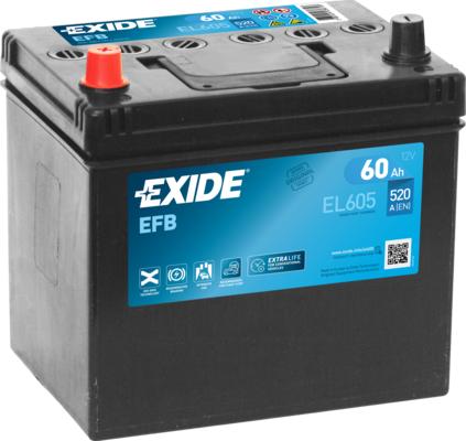 Exide EL605 - Стартерная аккумуляторная батарея, АКБ autosila-amz.com