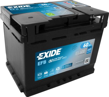 Exide EL600 - Стартерная аккумуляторная батарея, АКБ autosila-amz.com