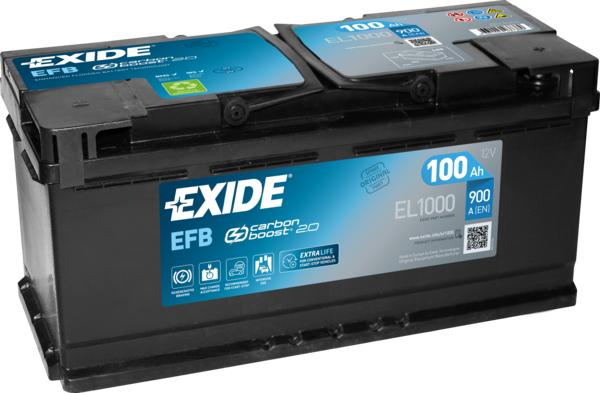 Exide EL1000 - Стартерная аккумуляторная батарея, АКБ autosila-amz.com