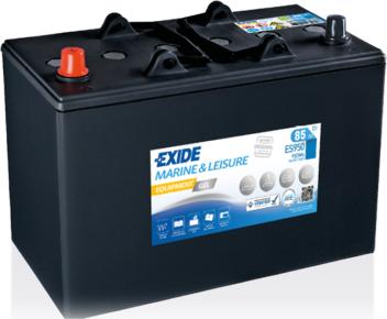 Exide ES950 - Аккумулятор 12В 85Ач/460A (EN) EQUIPMENT (EN) GEL (EN) MARINE/RV (L+ Стандартные клеммы) 350x175x235 autosila-amz.com