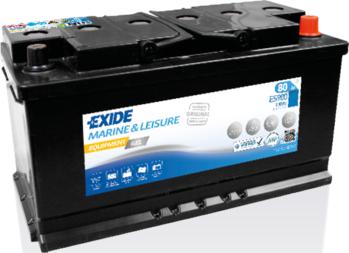 Exide ES900 - Аккумулятор EXIDE 12В 80Ач/540A (EN) EQUIPMENT (EN) GEL (EN) MARINE/RV (P+ стандартные клеммы) 350x1 autosila-amz.com