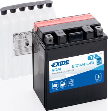 Exide ETX14AHL-BS - Стартерная аккумуляторная батарея, АКБ autosila-amz.com