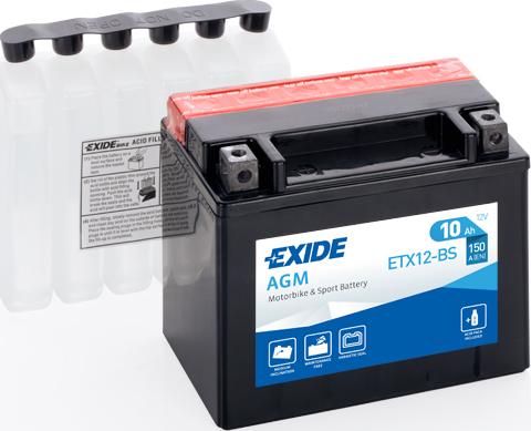 Exide ETX12-BS - Стартерная аккумуляторная батарея, АКБ autosila-amz.com
