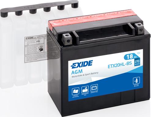 Exide ETX20HL-BS - Стартерная аккумуляторная батарея, АКБ autosila-amz.com