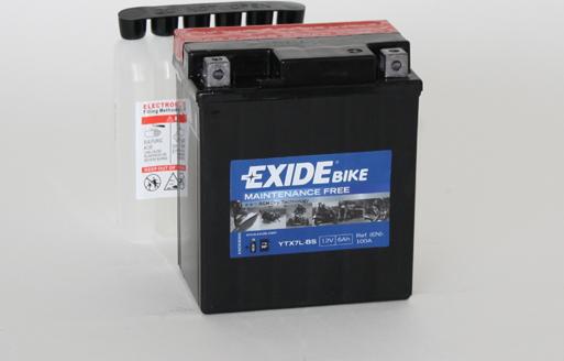 Exide ETX7L-BS - аккумулятор! евро 6Ah 100A 115/70/130 moto AGM сухозар. с упаковкой электролита\ autosila-amz.com