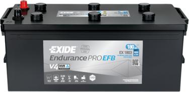 Exide EX1803 - Аккумулятор 12В 180Ач/1000A (EN) Endurance PRO EFB Задний мост (L+ Стандартные клеммы) 513x228x223 B autosila-amz.com