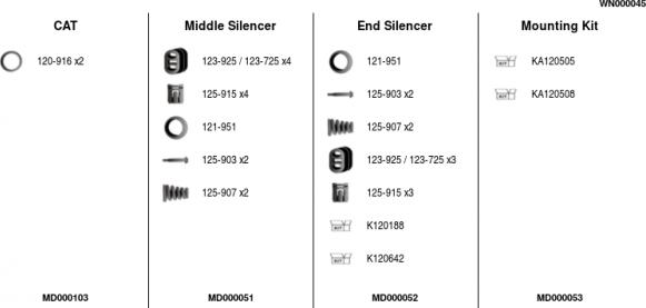 FA1 WN000045 - Система выпуска ОГ autosila-amz.com