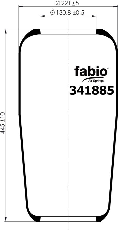 Fabio 341885 - Кожух пневматической рессоры autosila-amz.com