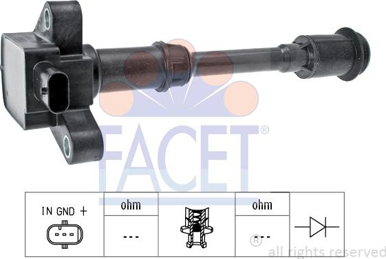 FACET 9.6461 - Катушка зажигания autosila-amz.com