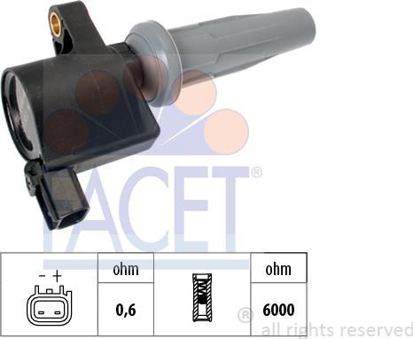 FACET 9.6540 - Катушка зажигания autosila-amz.com