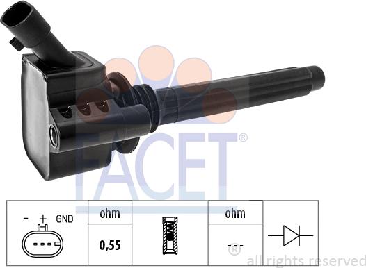 FACET 9.6542 - Катушка зажигания autosila-amz.com