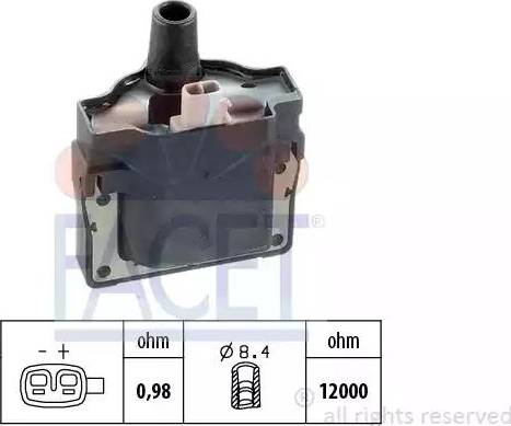 FACET 9.6101 - Катушка зажигания autosila-amz.com