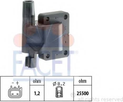 FACET 9.6270S - Катушка зажигания autosila-amz.com