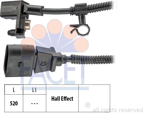 FACET 9.0445 - Датчик импульсов, коленвал autosila-amz.com