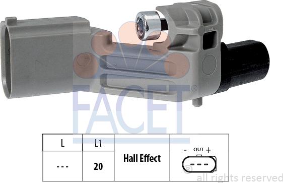 FACET 9.0598 - Датчик импульсов, коленвал autosila-amz.com