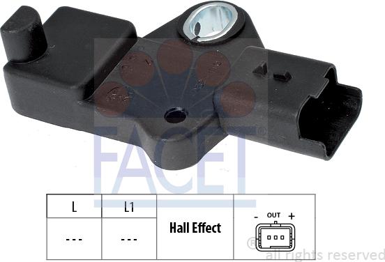 FACET 9.0671 - Датчик импульсов, коленвал autosila-amz.com