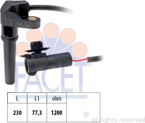 FACET 9.0617 - Датчик частоты вращения, автоматическая коробка передач autosila-amz.com