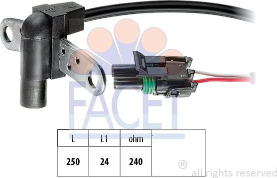 FACET 9.0008 - Датчик импульсов, коленвал autosila-amz.com