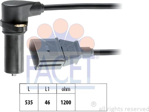 FACET 9.0391 - Датчик импульсов, коленвал autosila-amz.com