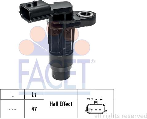 FACET 9.0768 - Датчик импульсов, коленвал autosila-amz.com