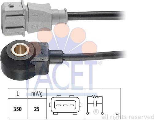 FACET 9.3052 - Датчик детонации autosila-amz.com