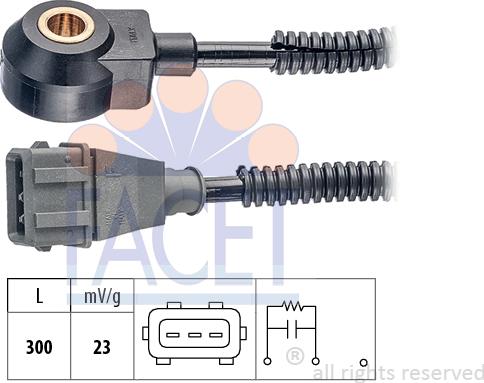 FACET 9.3124 - Датчик детонации autosila-amz.com