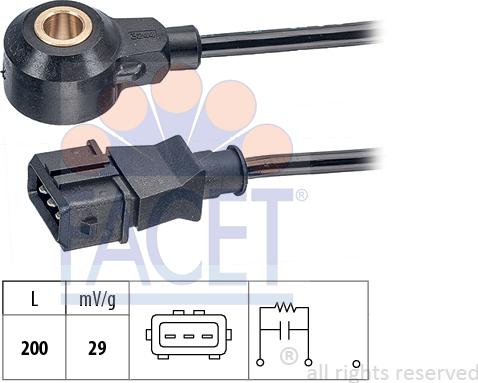 FACET 9.3244 - Датчик детонации autosila-amz.com