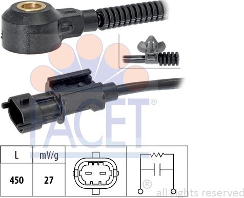 FACET 9.3245 - Датчик детонации autosila-amz.com