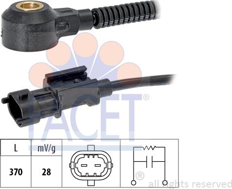 FACET 9.3252 - Датчик детонации autosila-amz.com