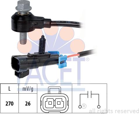 FACET 9.3238 - Датчик детонации autosila-amz.com