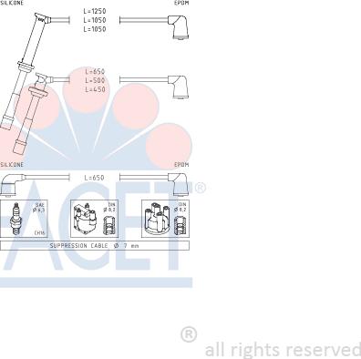 FACET 4.9760 - Комплект проводов зажигания autosila-amz.com