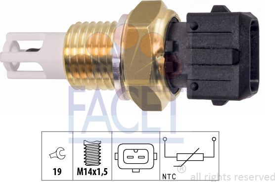 FACET 10.4016 - Датчик, температура впускаемого воздуха autosila-amz.com