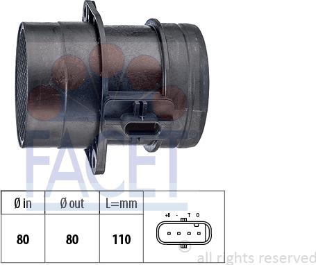 FACET 10.1446 - Датчик потока, массы воздуха autosila-amz.com