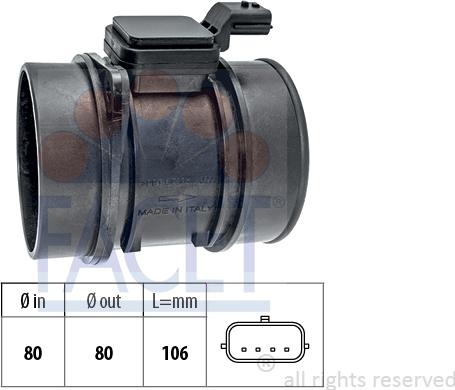 FACET 10.1450 - Датчик потока, массы воздуха autosila-amz.com