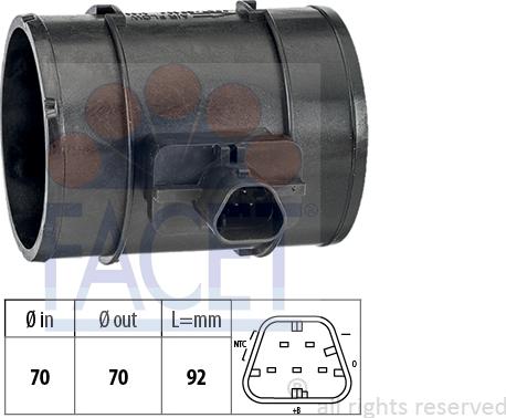 FACET 10.1465 - Датчик потока, массы воздуха autosila-amz.com