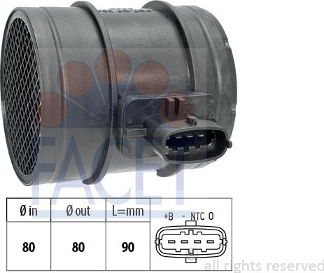 FACET 10.1483 - Датчик потока, массы воздуха autosila-amz.com