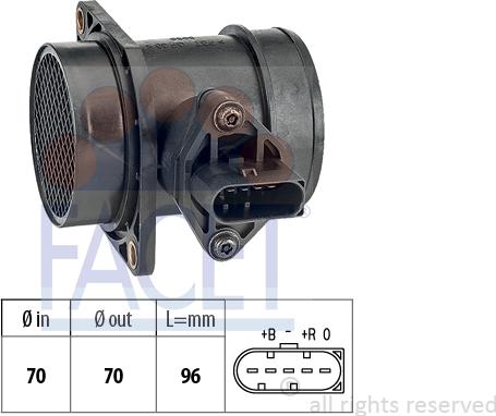 FACET 10.1439 - Датчик потока, массы воздуха autosila-amz.com