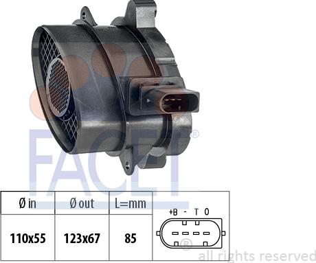 FACET 10.1005 - Датчик потока, массы воздуха autosila-amz.com