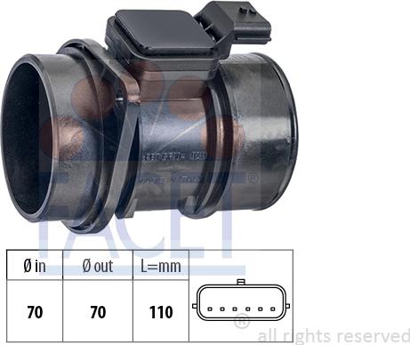 FACET 10.1364 - Датчик потока, массы воздуха autosila-amz.com