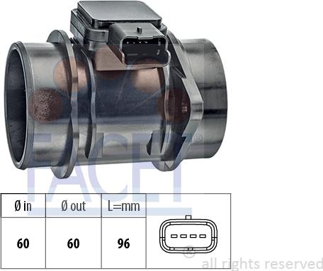 FACET 10.1301 - Датчик потока, массы воздуха autosila-amz.com