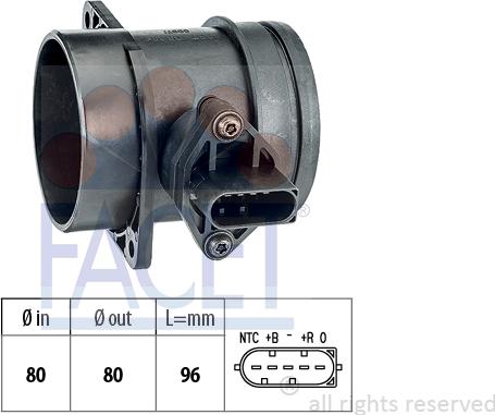 FACET 10.1331 - Датчик потока, массы воздуха autosila-amz.com