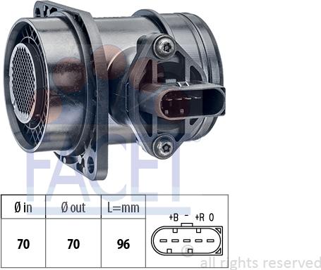 FACET 10.1325 - Датчик потока, массы воздуха autosila-amz.com