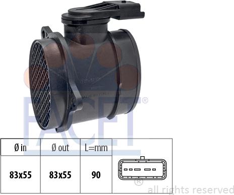 FACET 10.1298 - Датчик потока, массы воздуха autosila-amz.com