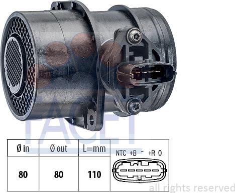 FACET 10.1266 - Датчик потока, массы воздуха autosila-amz.com