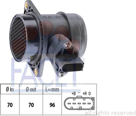 FACET 10.1284 - Датчик потока, массы воздуха autosila-amz.com