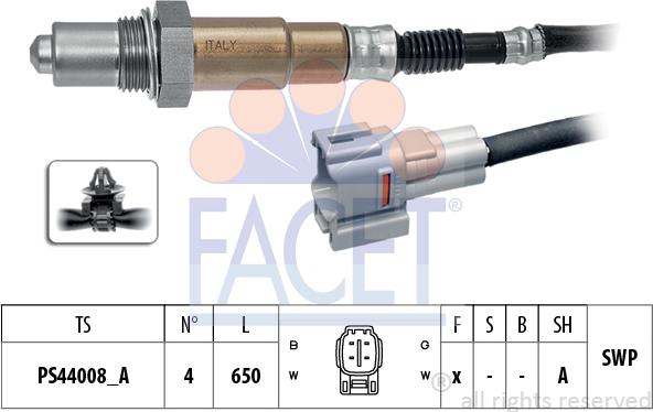 FACET 10.8505 - Лямбда-зонд, датчик кислорода autosila-amz.com