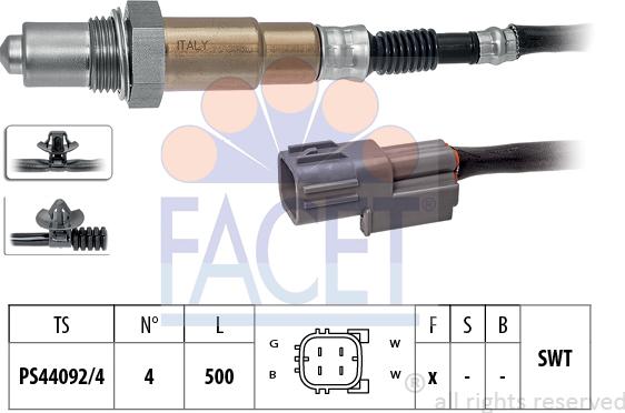 FACET 10.8515 - Лямбда-зонд, датчик кислорода autosila-amz.com