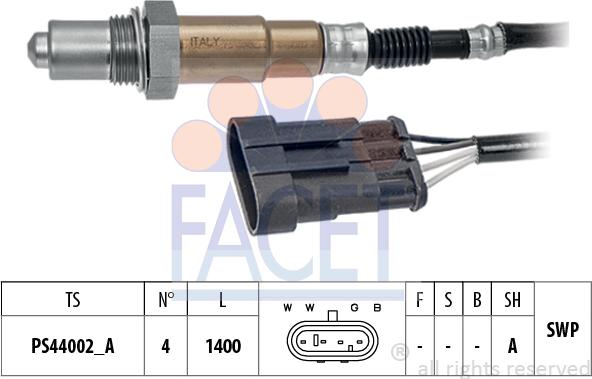 FACET 10.8533 - Лямбда-зонд, датчик кислорода autosila-amz.com