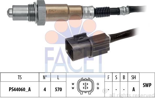 FACET 10.8605 - Лямбда-зонд, датчик кислорода autosila-amz.com