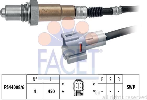 FACET 10.8092 - Лямбда-зонд, датчик кислорода autosila-amz.com